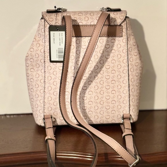 GUESS Wesley Sv510230 Purse Backpack Book Bag Light Rose Pink - Picture 3 of 7